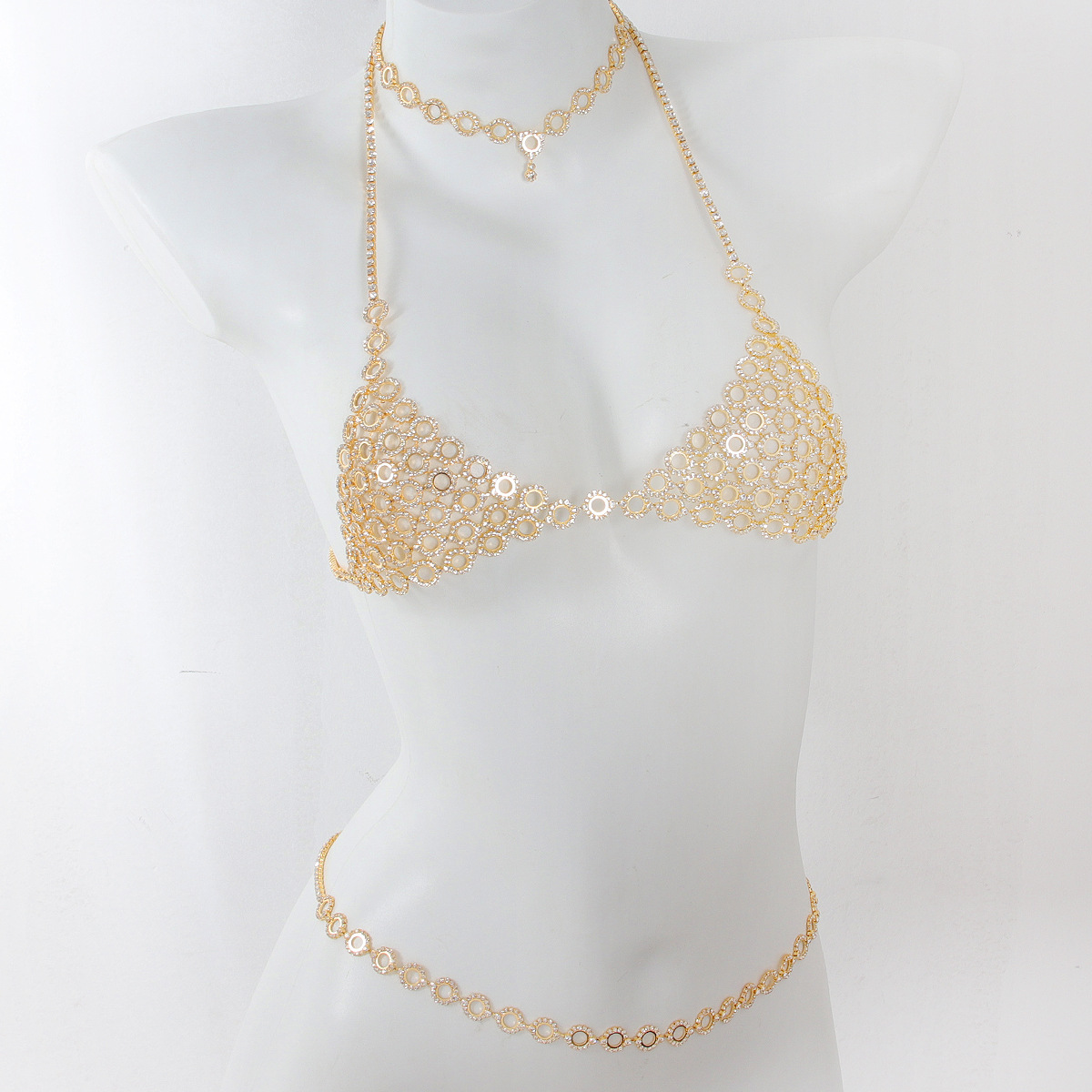 Body Jewelry Bra - Collar de cadena de cintura de
