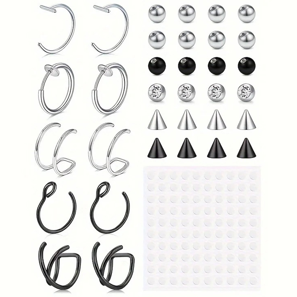 Body Jewelry Labret - Piercings falsos, aro de labio falso,