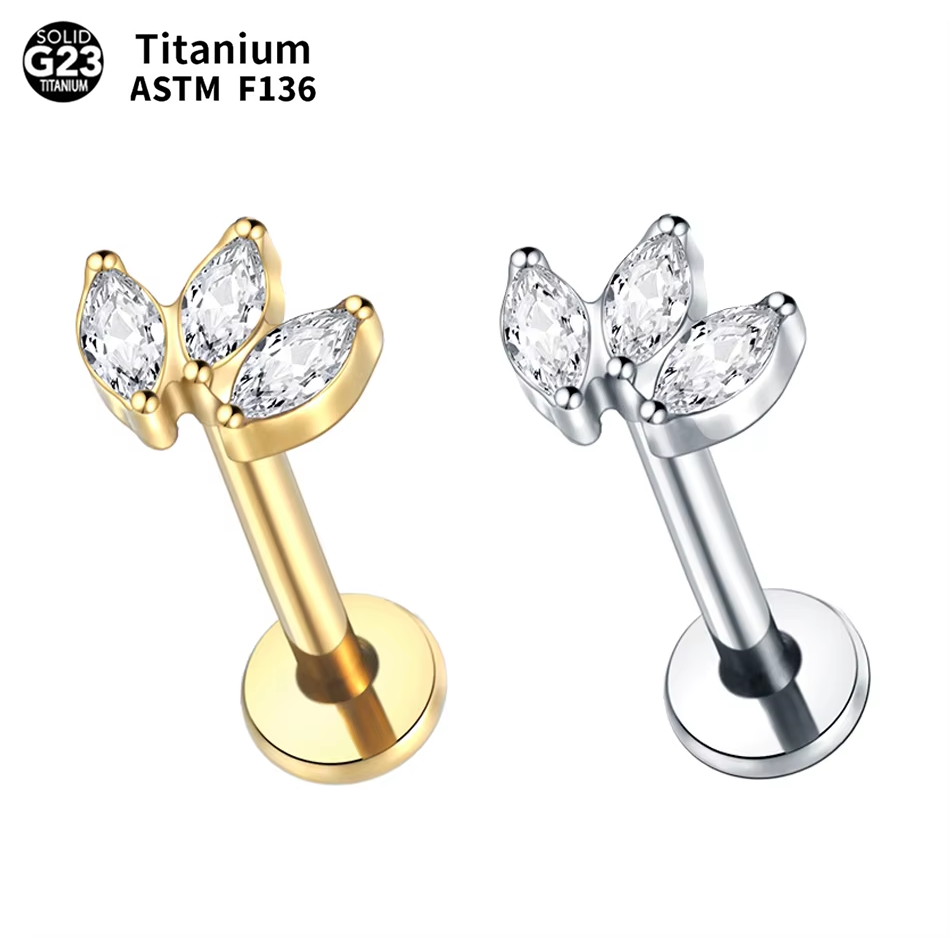 Body Jewelry Labret - Piercing Labret de titanio para labio,