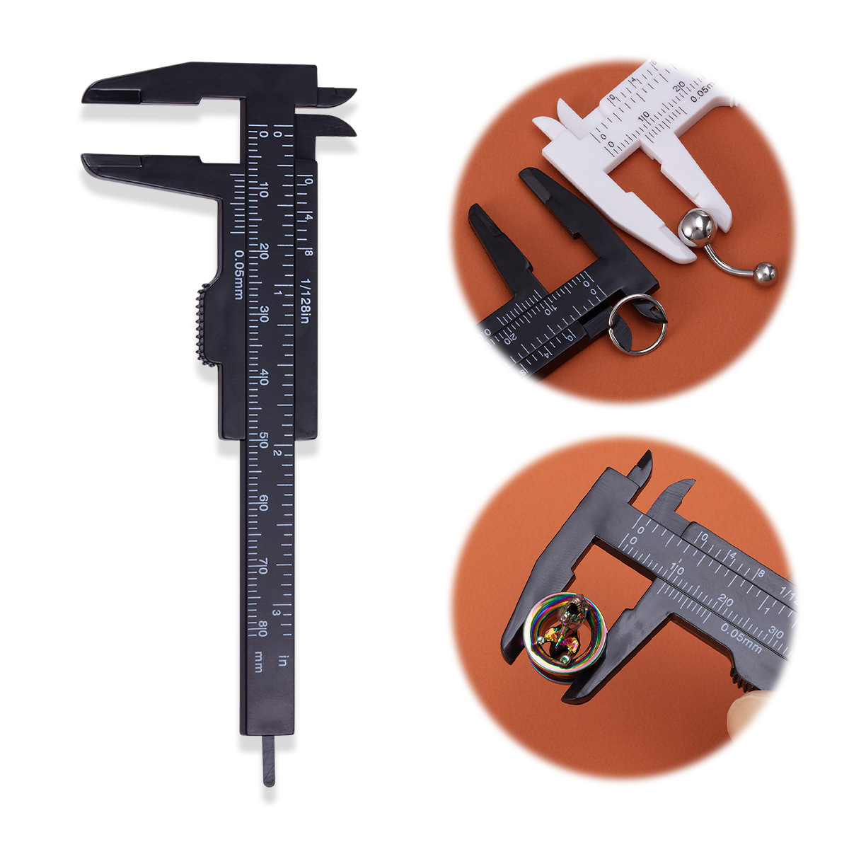 Body Jewelry Measurements - Calibrador Vernier deslizante de 0-80mm, calibrador