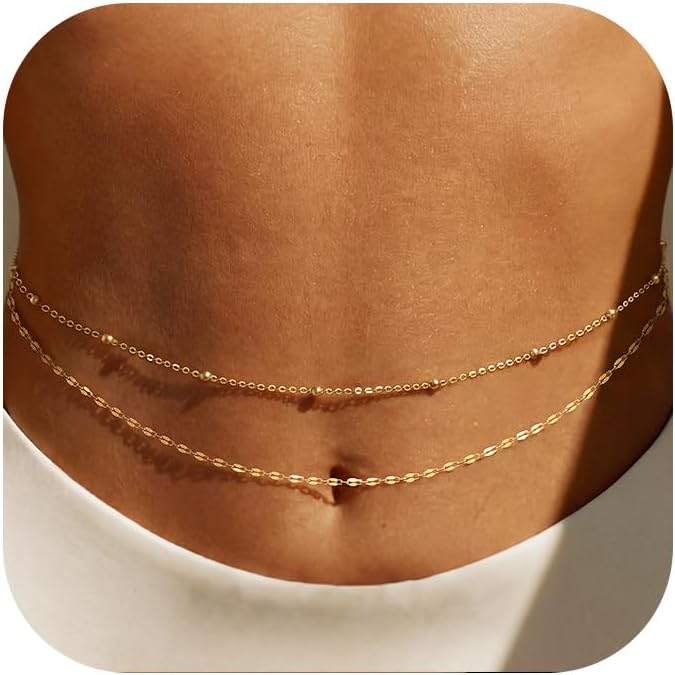 Body Jewelry Waterproof - Cadena de cintura chapada en oro