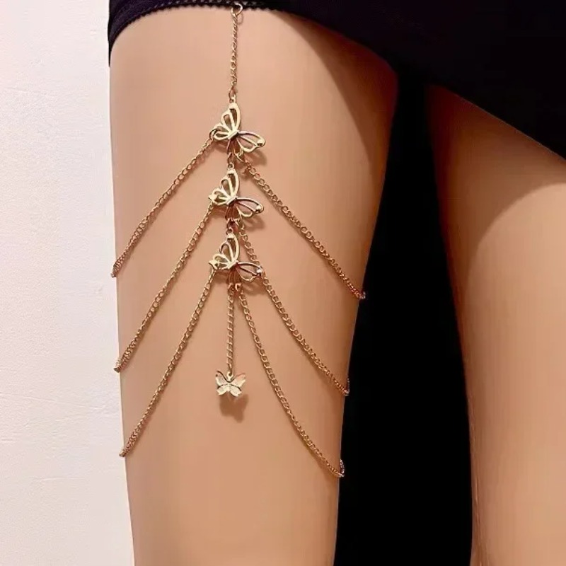 Cadena de muslo multicapa con  - Body Jewelry Thigh Chain reseña y precio