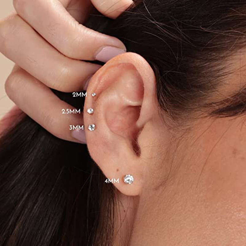 Pendiente sin rosca con parte  - Body Jewelry Hypoallergenic reseña y precio