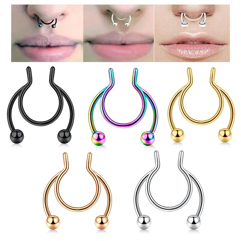 Anillo de nariz falso en forma - Body Jewelry Nose Studs reseña y precio