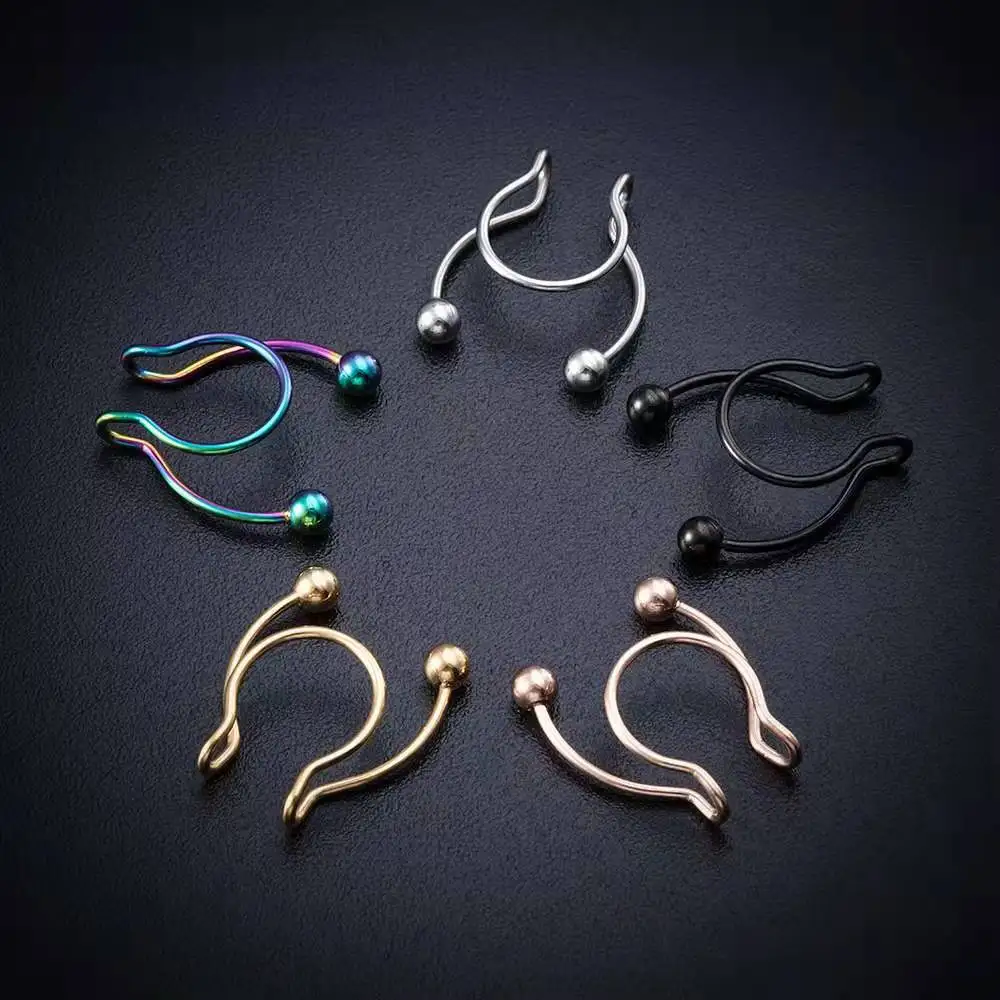Anillo de nariz falso en forma - Body Jewelry Nose Studs reseña y precio