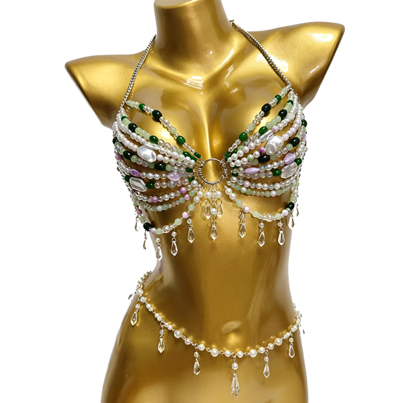 Joyas de cadena corporal de si - Body Jewelry Bra reseña y precio