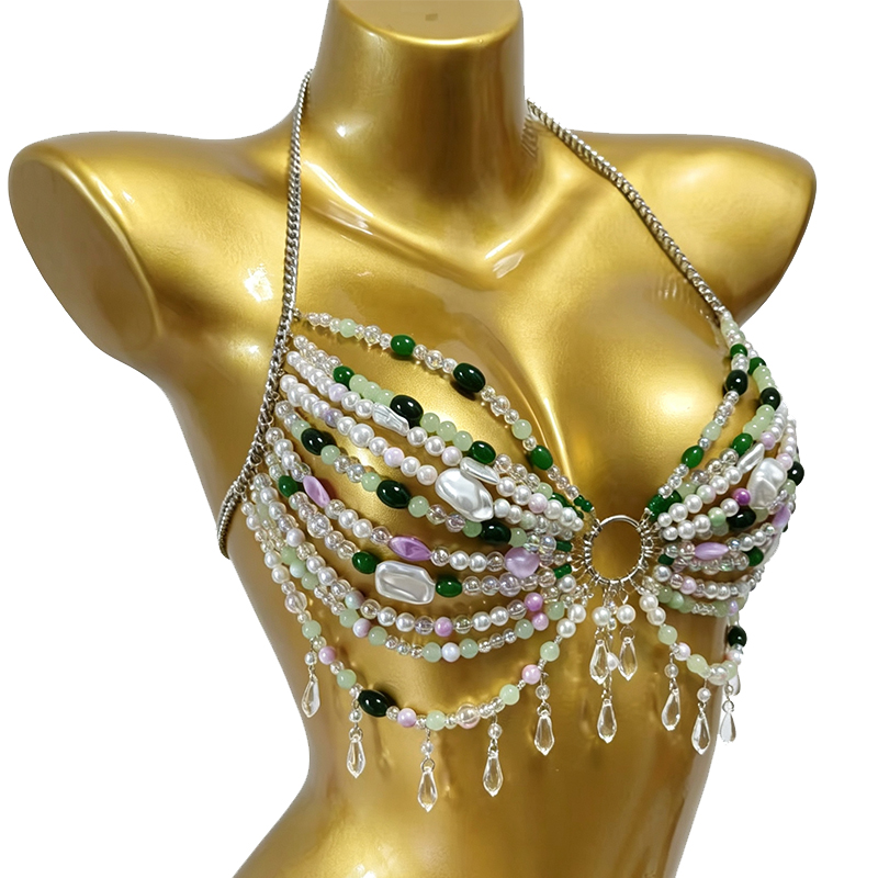 Joyas de cadena corporal de si - Body Jewelry Bra reseña y precio