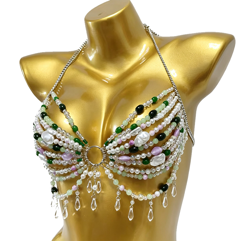 Joyas de cadena corporal de si - Body Jewelry Bra reseña y precio