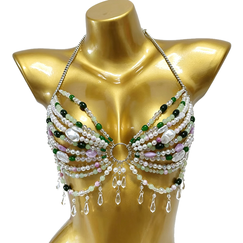 Joyas de cadena corporal de si - Body Jewelry Bra reseña y precio