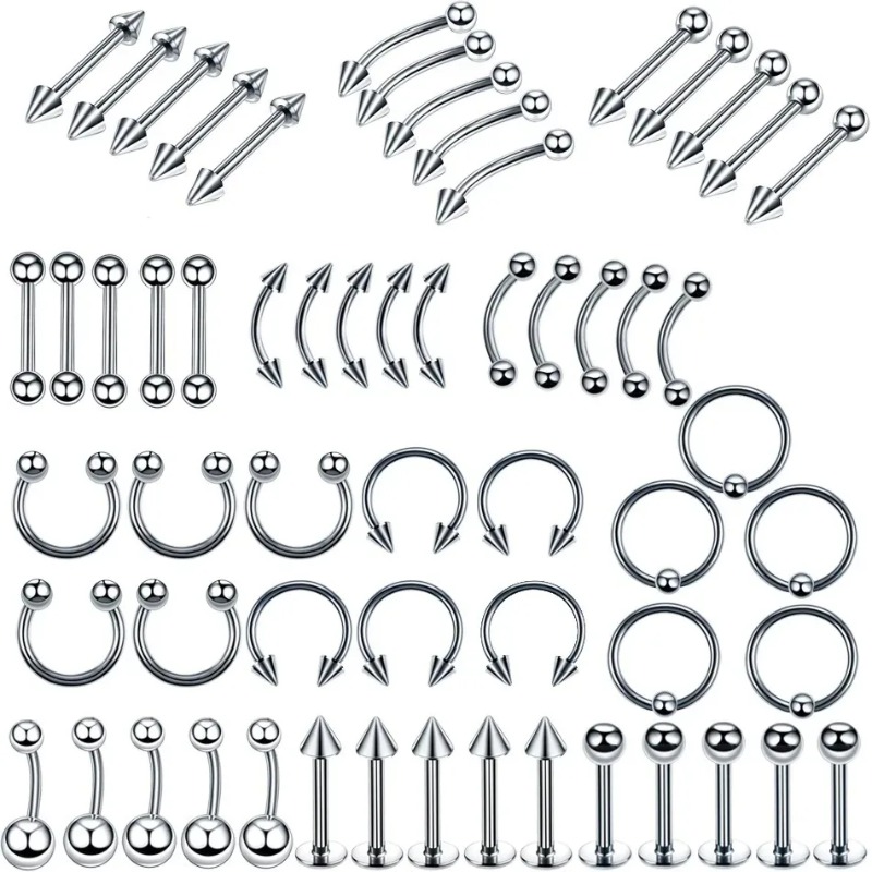 40/60 unid/set 14G de acero in - Body Jewelry Nose Studs reseña y precio