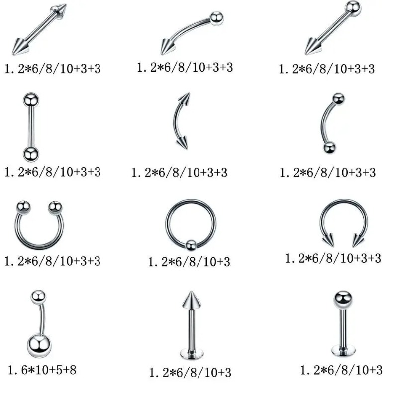 40/60 unid/set 14G de acero in - Body Jewelry Nose Studs reseña y precio