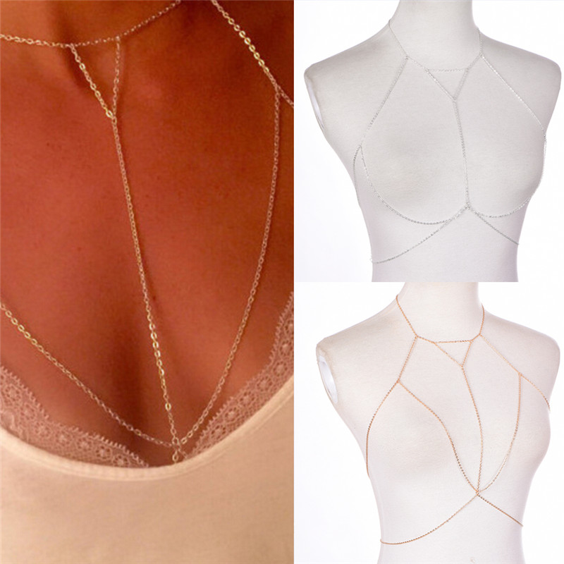 Sujetador de cadena de eslabon - Body Jewelry Bra reseña y precio