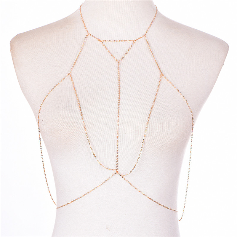 Sujetador de cadena de eslabon - Body Jewelry Bra reseña y precio