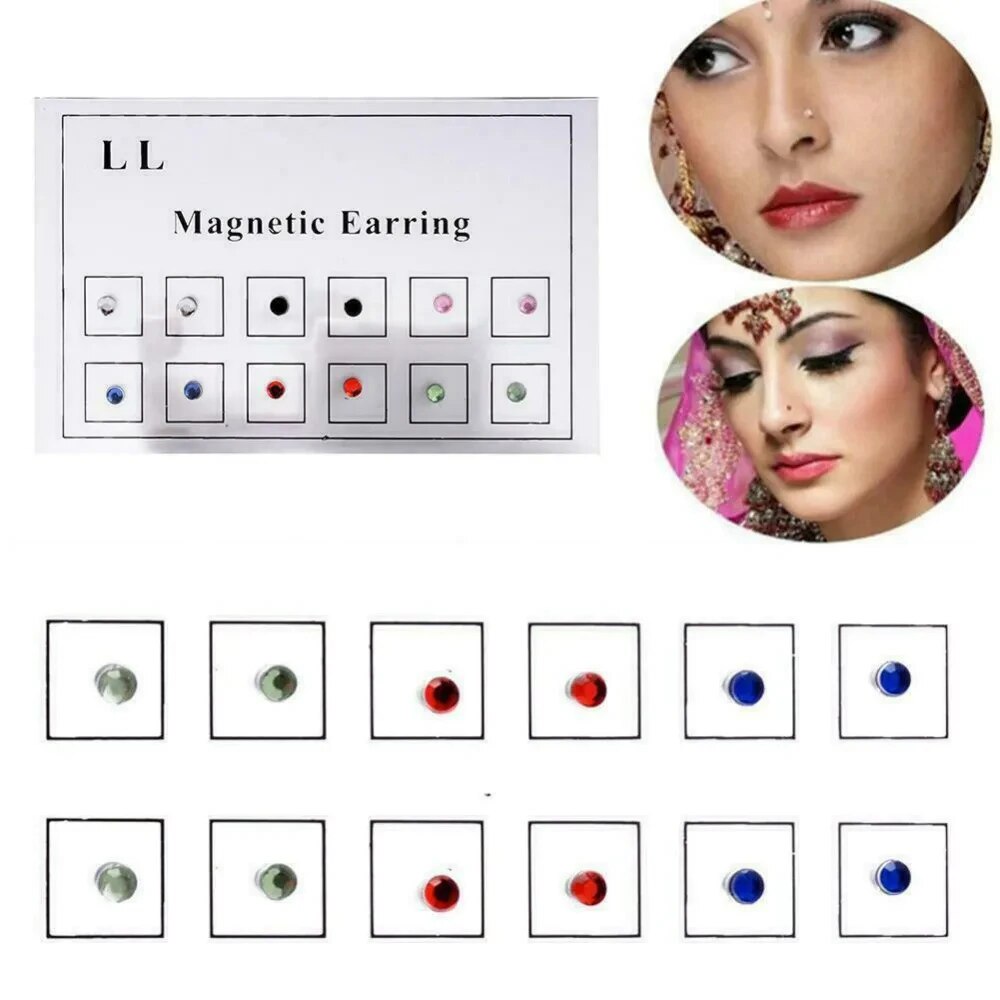 12 uds/tarjeta tramposo falso  - Body Jewelry Nose Studs reseña y precio