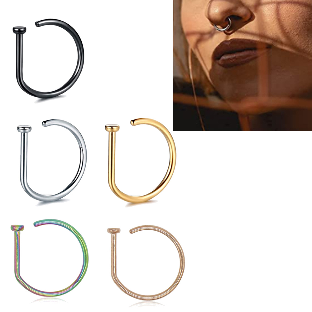 Anillos de nariz falsos para h - Body Jewelry Nose Studs reseña y precio