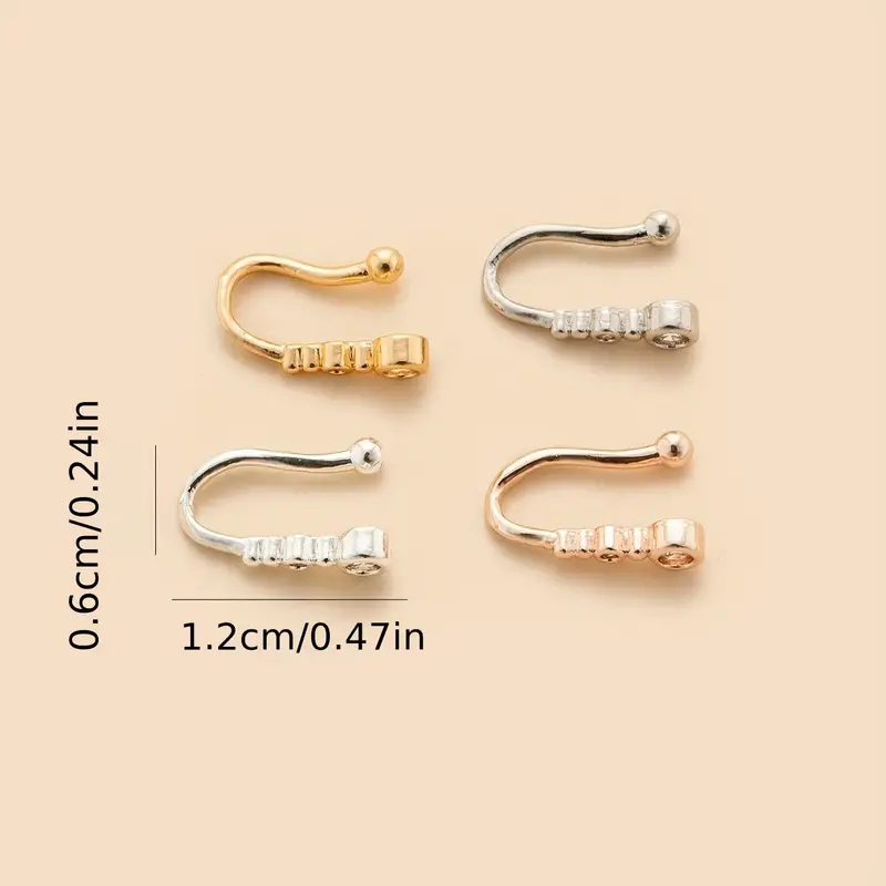 1 anillo de nariz sin perforac - Body Jewelry Nose Studs reseña y precio