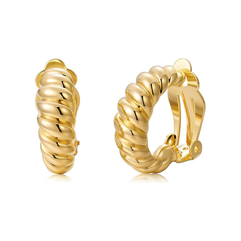 Pendientes de Clip de aro dora - Body Jewelry Hypoallergenic reseña y precio
