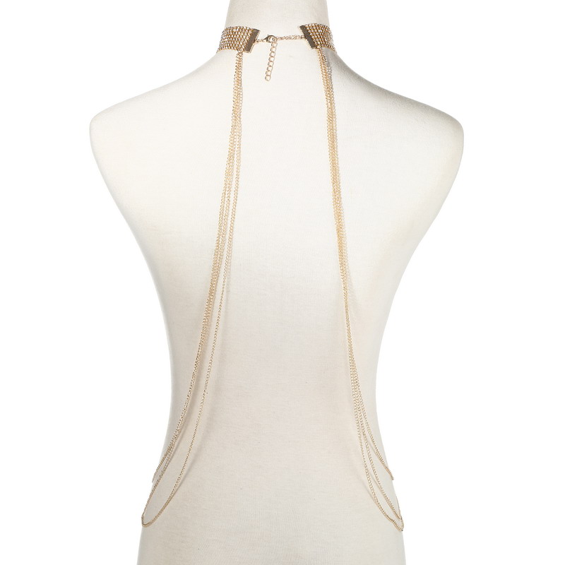 Cadena de cuerpo de Color dora - Body Jewelry Bra reseña y precio