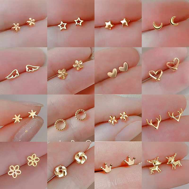 Pendientes minimalistas corean - Body Jewelry Hypoallergenic reseña y precio