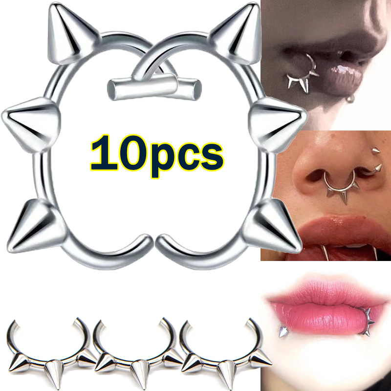 Anillo de nariz Punk de doble  - Body Jewelry Labret reseña y precio