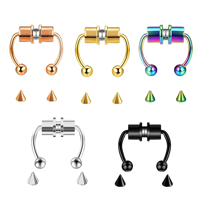 Piercing falso para la nariz,  - Body Jewelry Nose Studs reseña y precio