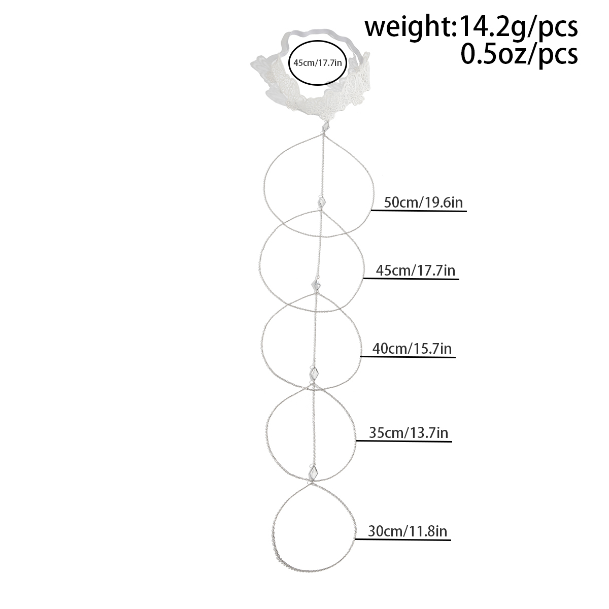 Lacteo-cadena larga de encaje  - Body Jewelry Thigh Chain reseña y precio