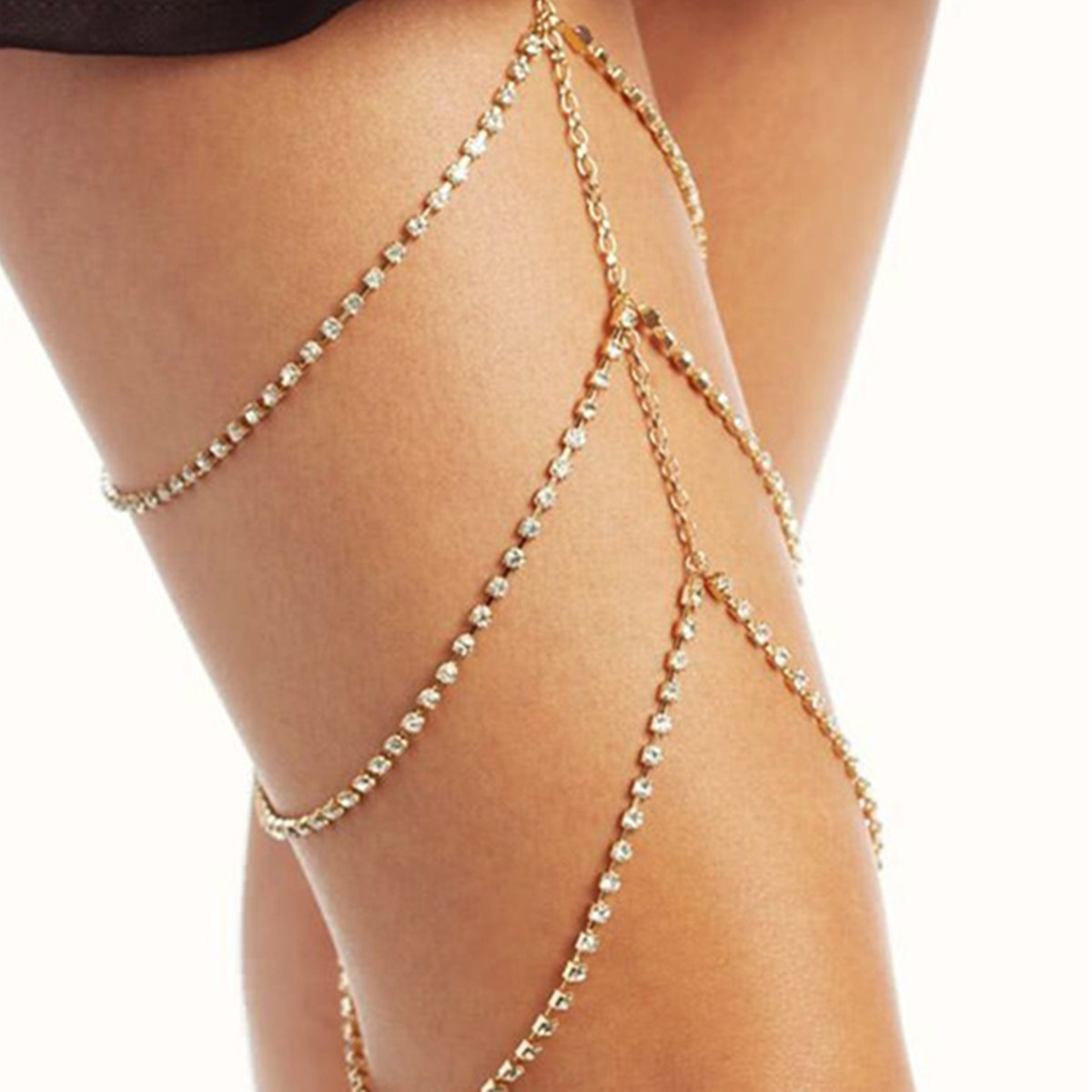 Cadena de muslo multicapa con  - Body Jewelry Thigh Chain reseña y precio