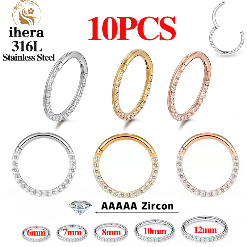 1/10PCS Anillos de Nariz de Ac - Body Jewelry Nose Studs reseña y precio