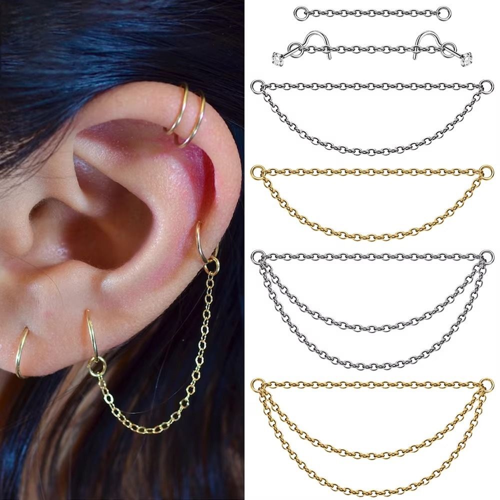 Cadena de titanio de moda para - Body Jewelry Labret reseña y precio