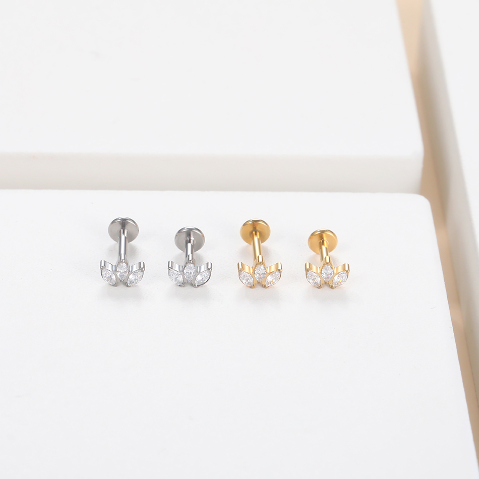 Piercing Labret de titanio par - Body Jewelry Labret reseña y precio