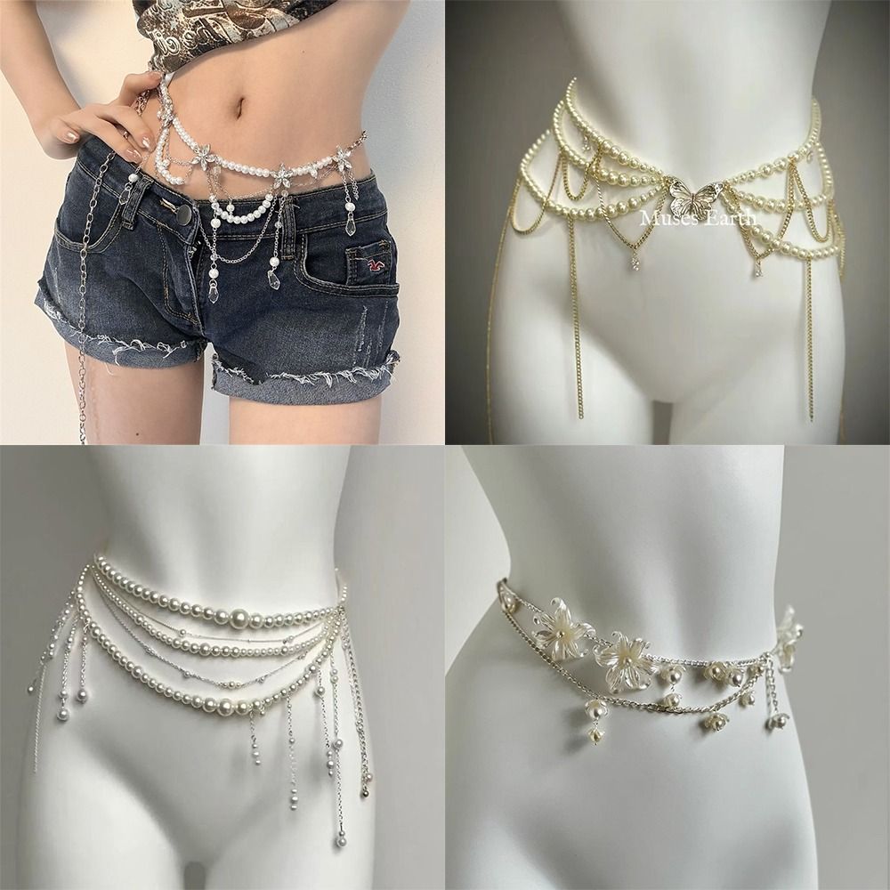 Cadenas de cintura con perlas  - Body Jewelry For Sale reseña y precio