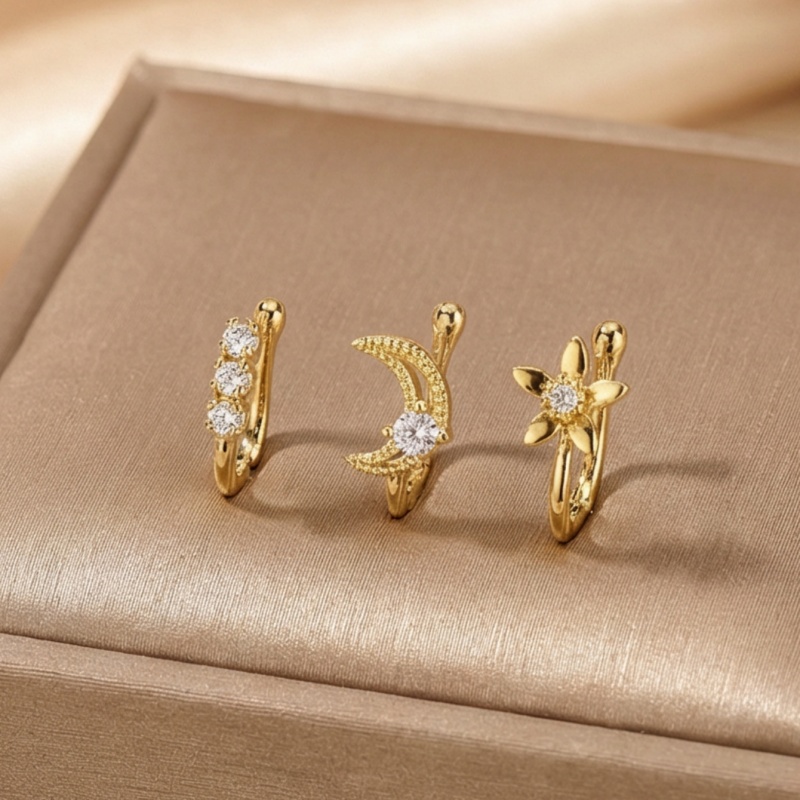 Juego de 3 pinzas para la nari - Body Jewelry Nose Studs reseña y precio