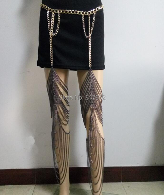 WRB89-cadenas de color dorado  - Body Jewelry Thigh Chain reseña y precio